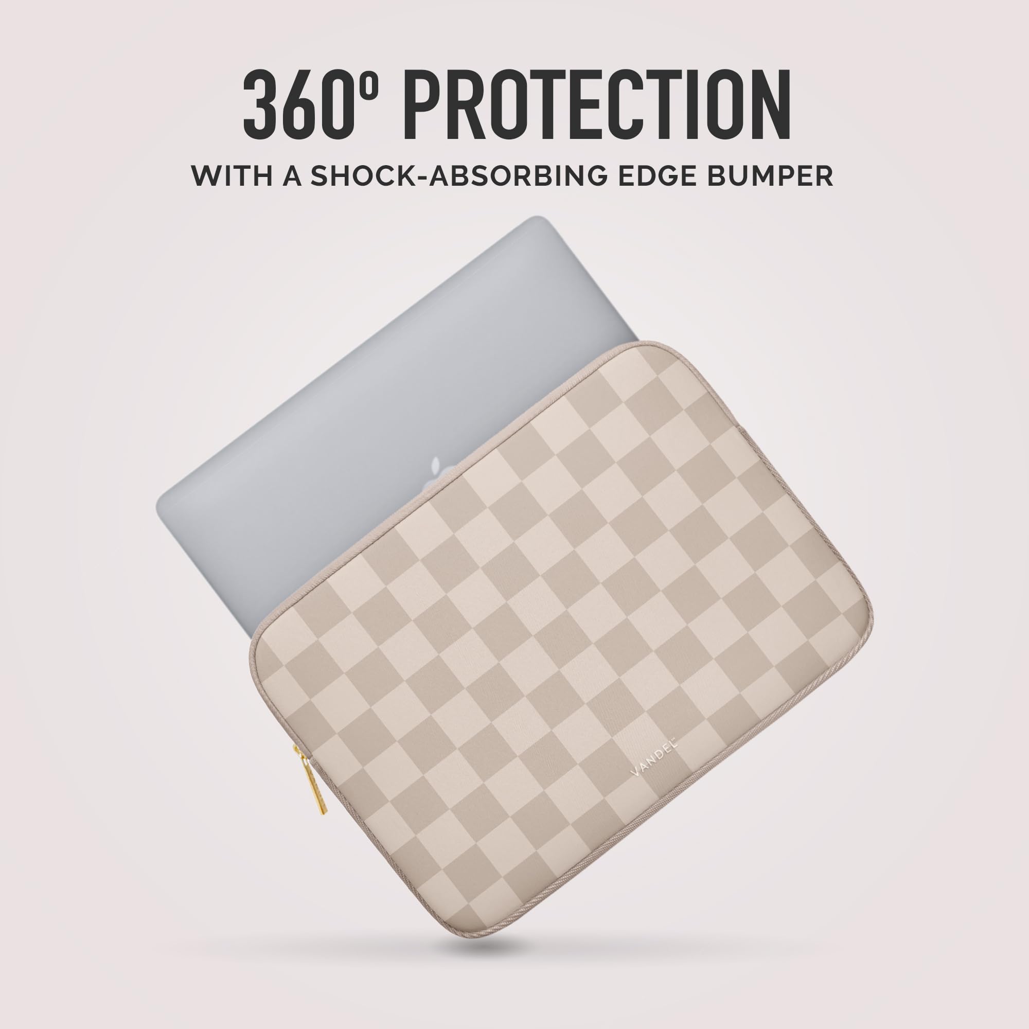 VANDEL Slim 13-13.3 Inch Laptop Sleeve Case for MacBook Air 13/Pro 13 Inch - Protective Neoprene Cover with Soft Lining | Perfect for MacBook, Chromebook, Dell, Asus | Ideal for Work, Travel & School Commute