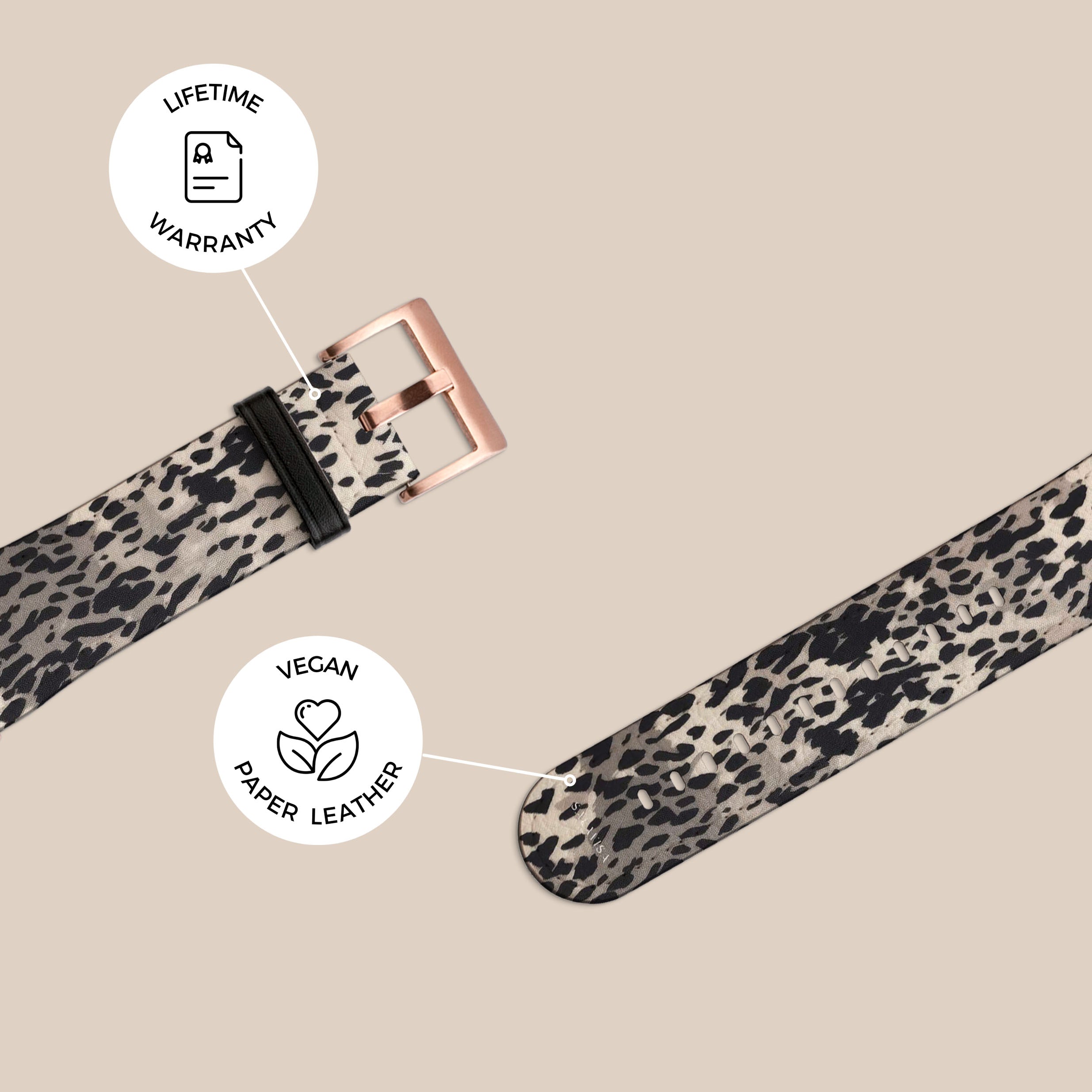 Premium Dark Animal Skin Galaxy Watch Band - Stylish & Durable Replacement Strap for Samsung Galaxy Watch - Perfect for Workouts, Office & Casual Wear