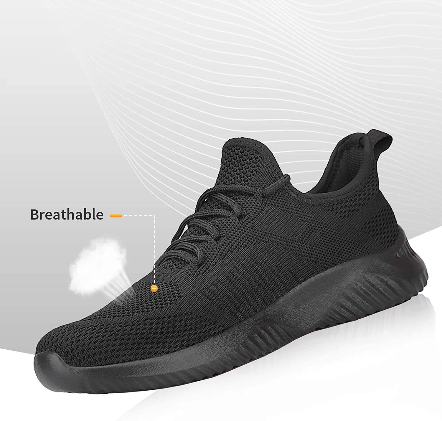 Rospick Women's Comfortable Walking Sneakers - Lightweight Athletic Shoes for Casual Wear, Gym & Outdoor Activities