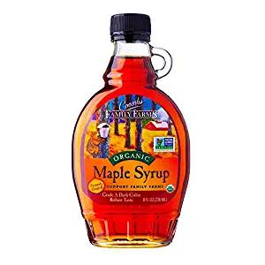 Pure Organic Maple Syrup by Coombs Family Farms - Grade A, All-Natural Sweetener for Pancakes, Waffles, Coffee & Baking - 32oz Glass Bottle