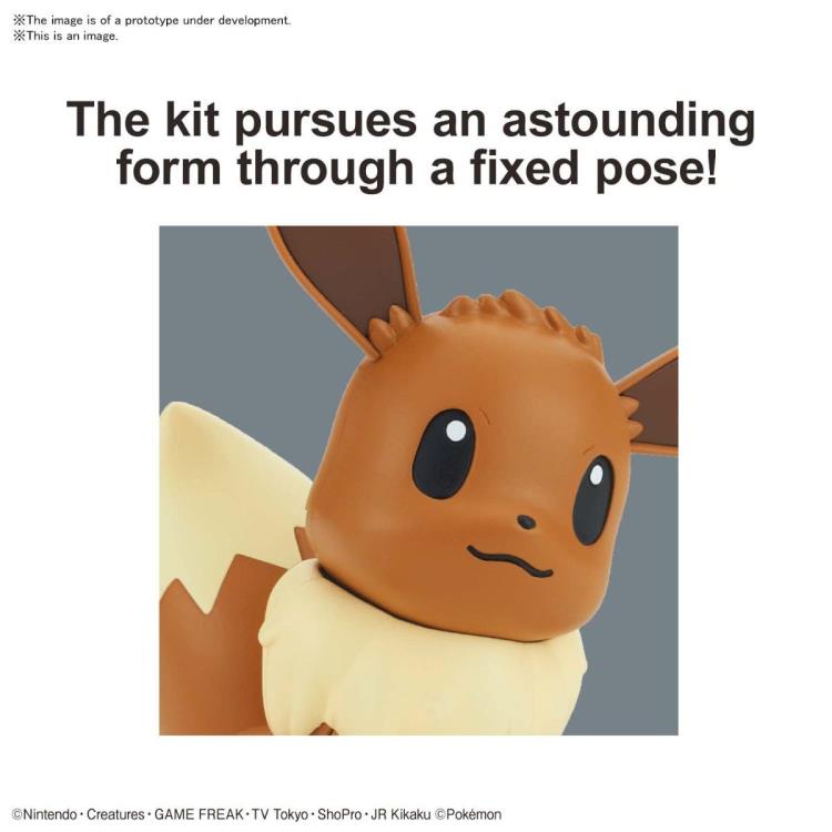 Bandai Quick Model #04 Pokemon Eevee Building Kit - Easy Snap-Together Plastic Model for Collectors & Fans - Perfect for Display, Gifts & DIY Projects