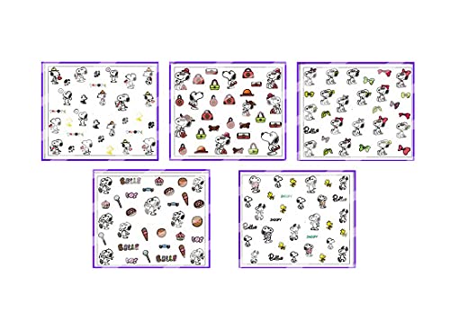300+ Cartoon Snoopy Nail Decals - Waterproof Nail Art Stickers for DIY Manicure - Perfect for Parties, Holidays & Gift Giving