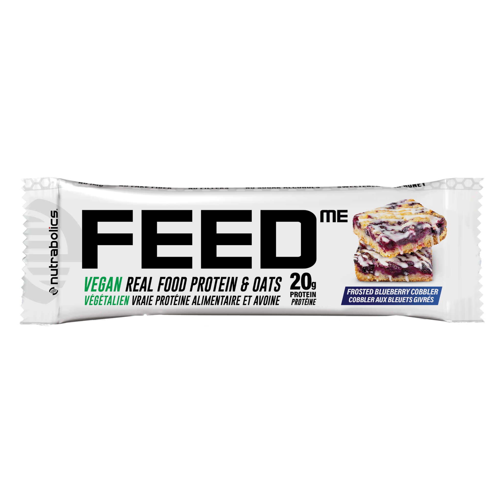 FEEDme Vegan Protein Bar - 20g Plant-Based Protein, Gluten-Free, Non-GMO, Healthy Snack for Workout, Hiking & On-the-Go Nutrition
