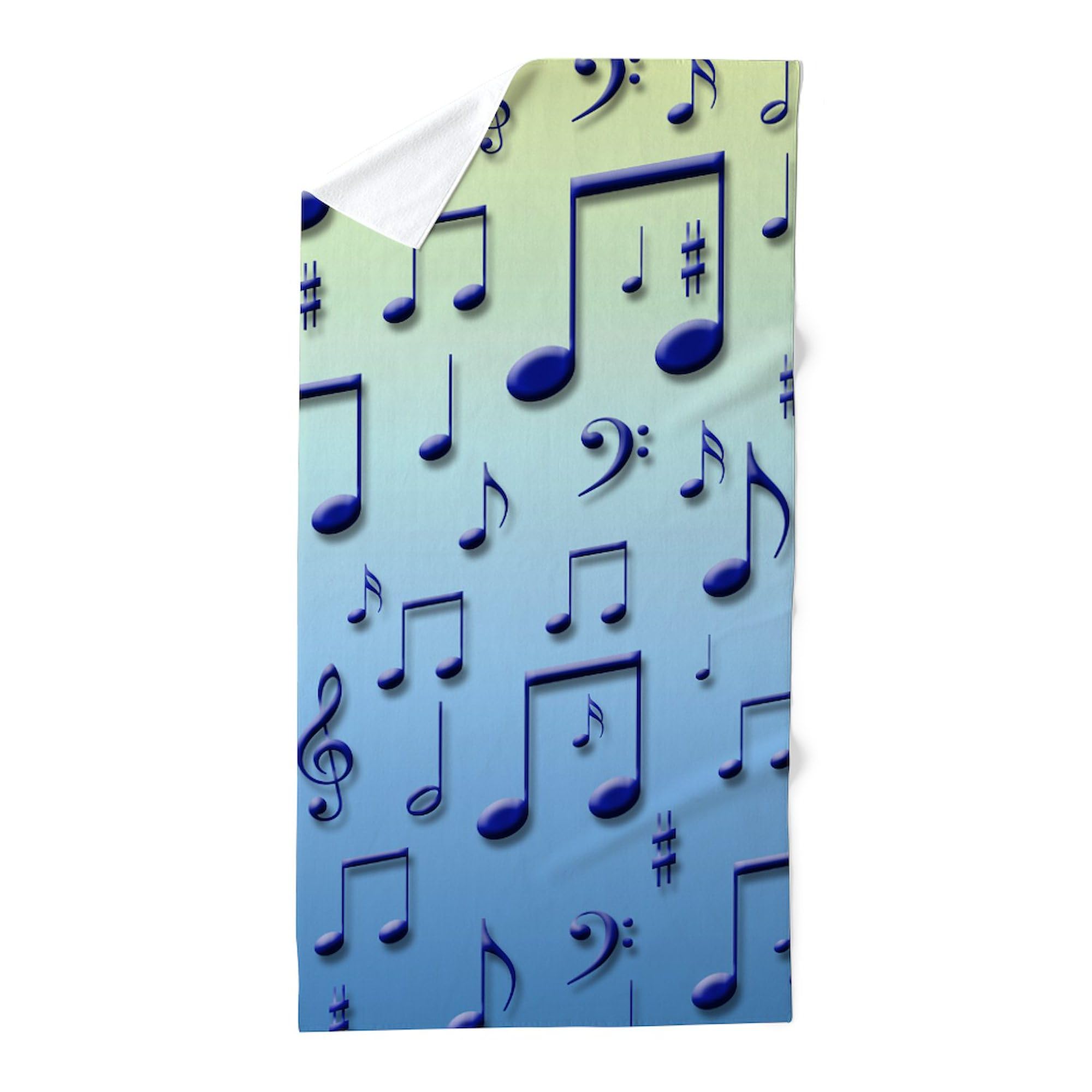 Music Notes Large Beach Towel - Soft, Unique Design for Pool, Beach & Outdoor Use | CafePress