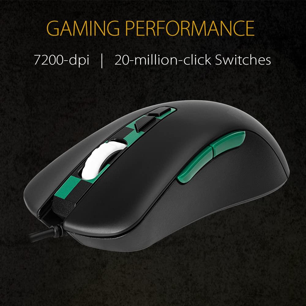 ASUS TUF Gaming M3 Wired Gaming Mouse - High Precision 7200 DPI, Ergonomic Design for PC Gamers - Perfect for FPS, MOBA, and Esports Gaming
