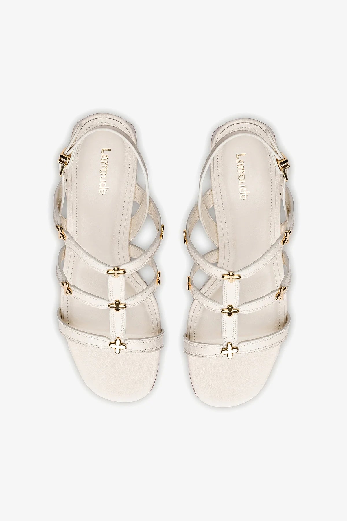 Harmony Block Sandal Women's Ivory Leather Comfortable Casual Shoes - Perfect for Summer, Beach, and Everyday Wear
