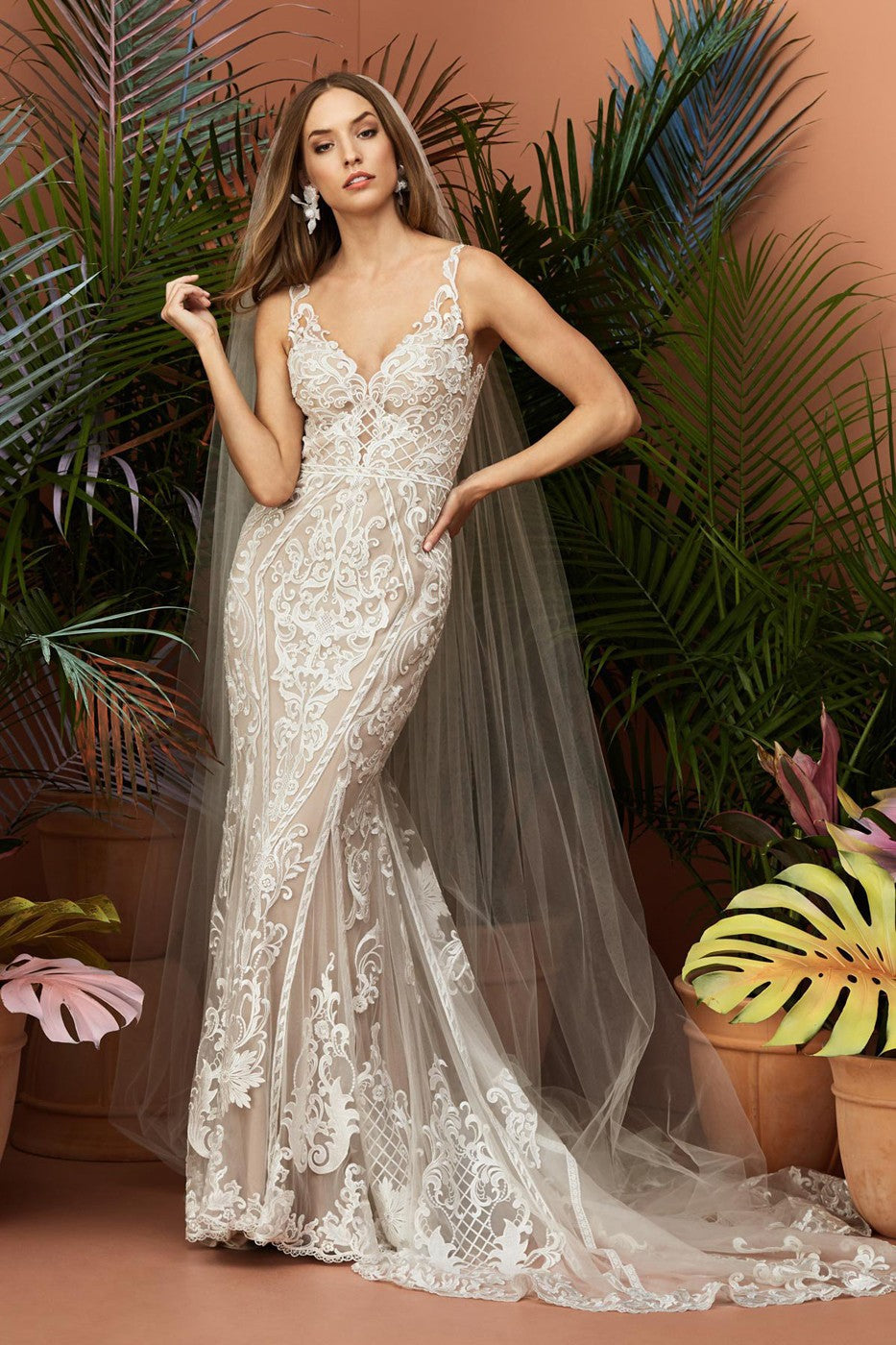 Wtoo Viola 11109 Wedding Gown - Elegant Lace Bridal Dress for Church Ceremony & Formal Events
