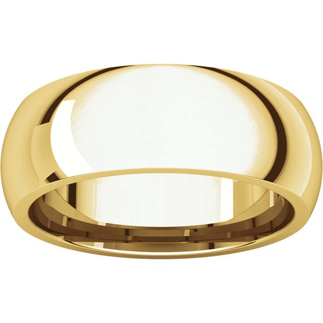 14K Gold 7mm Comfort Fit Wedding Band for Women - Elegant & Durable Ring for Engagement, Anniversary, and Everyday Wear