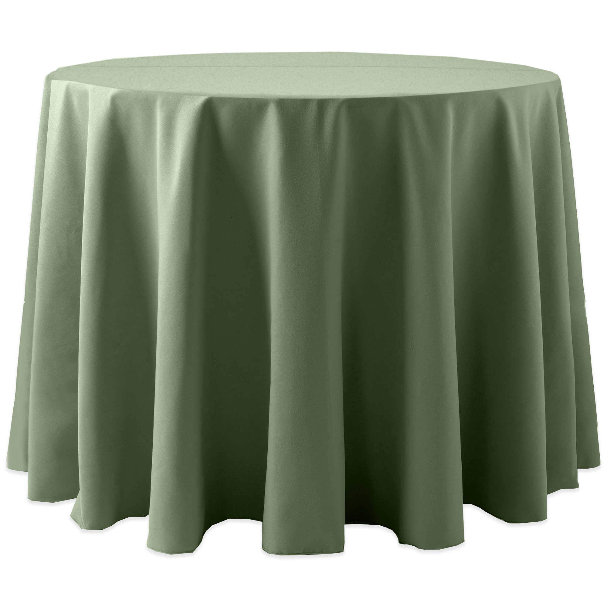 Premium 120-Inch Round Cotton-Feel Tablecloth for Fine Dining - Soft, Durable & Wrinkle-Resistant in Elegant Army Green | Perfect for Weddings, Banquets & Formal Events