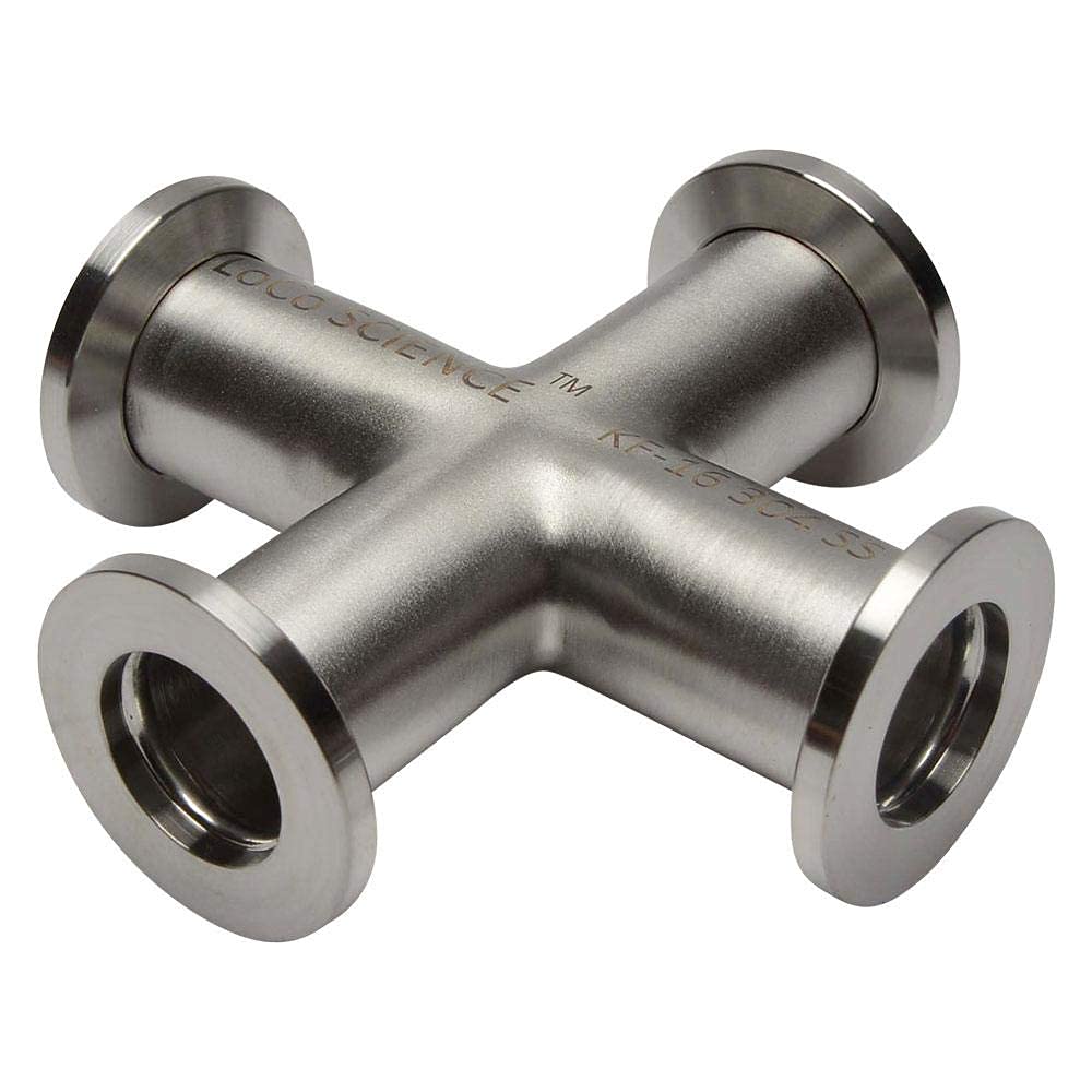 Stainless Steel KF-16 Vacuum Pipe Fitting Cross Adapter - High-Quality Lab Equipment Connector for Vacuum Systems, Scientific Instruments & Industrial Applications