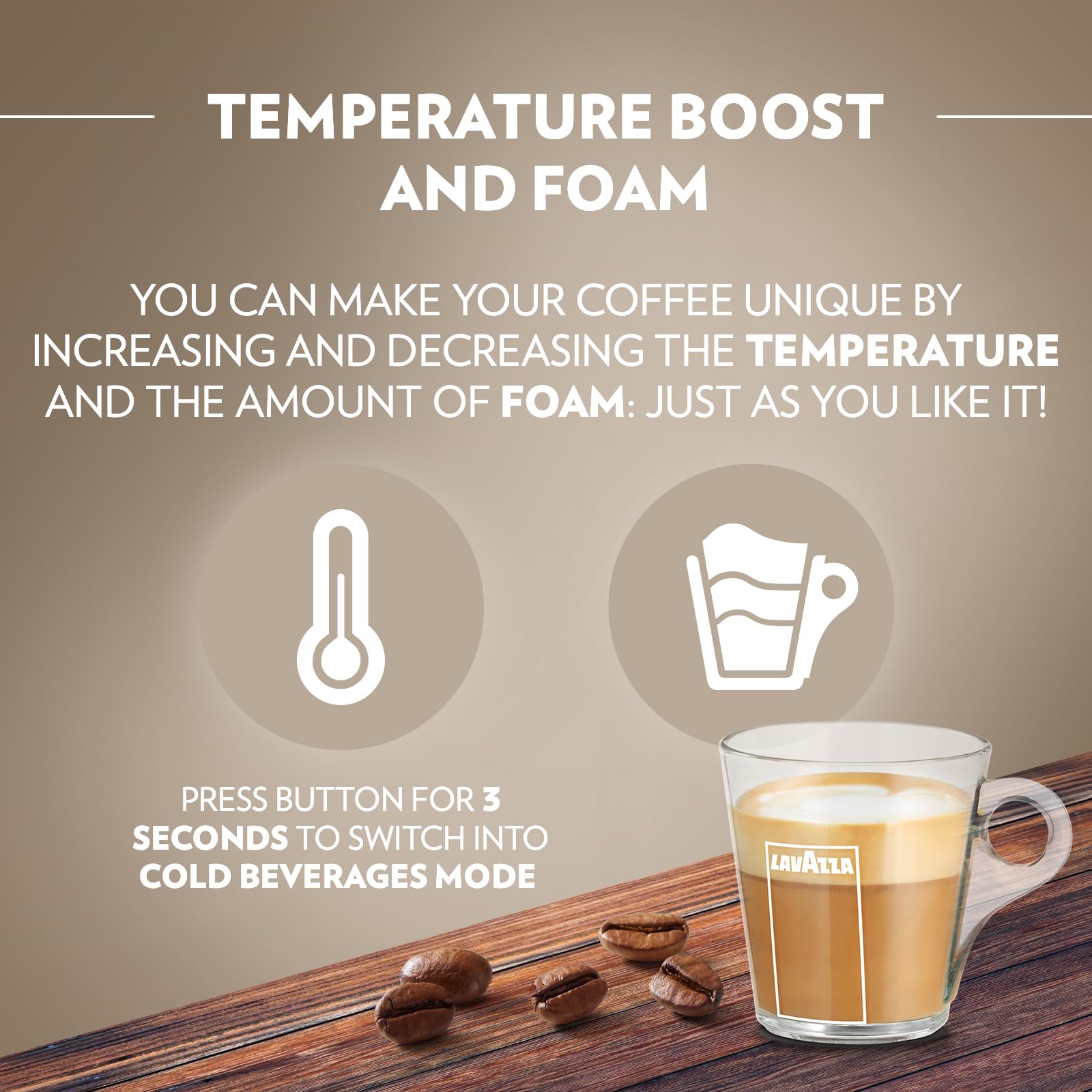 Lavazza A Modo Mio Deséa Coffee Capsule Machine - Compatible with A Modo Mio Pods, Touch Screen, Auto Shut-Off, Dishwasher Safe, 1500W (220-240V) - Perfect for Home & Office Espresso Brewing
