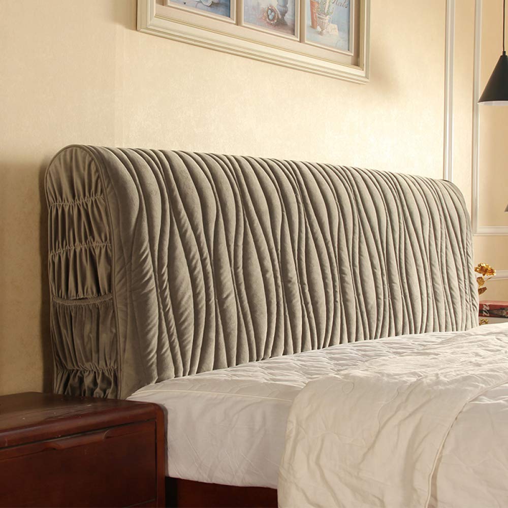 Renbin Elastic Headboard Protector Cover - Stretchable Slipcover for Wood & Leather Bed Headboards (200cm/B-Size) - Dustproof & Scratch Protection for Home & Hotel Use