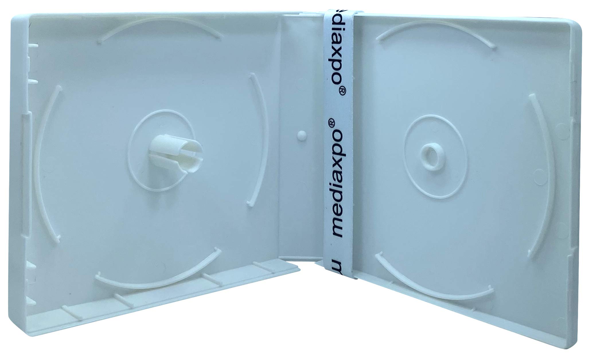 400-Pack White Stackable CD/DVD/Blu-ray Storage Box - Holds 16 Discs Each - Perfect for Movie Collections, TV Series Box Sets & Media Organization - Ideal for Home Theater, Office Archives & Entertainment Centers