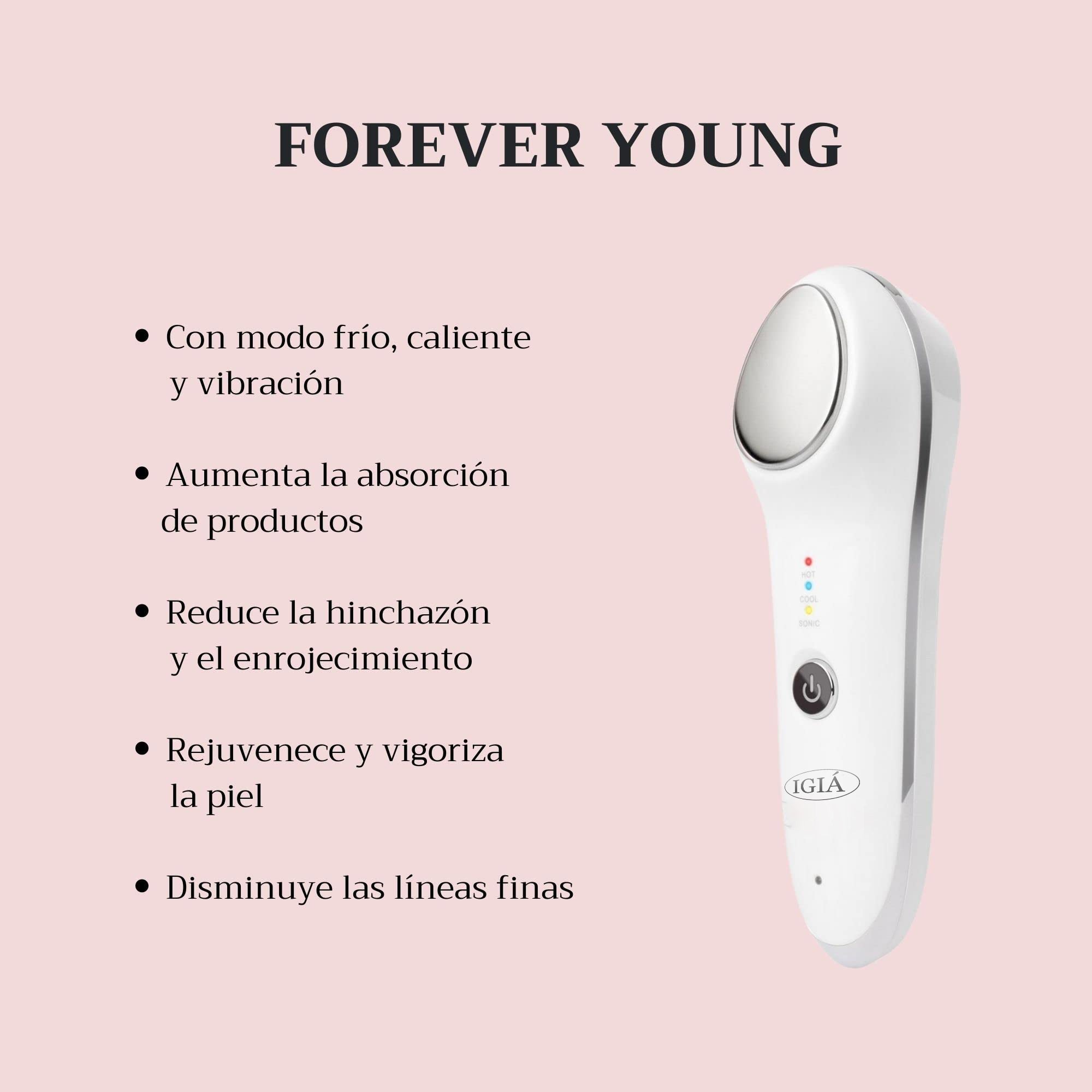 IGIA Anti Aging Facial Infuser Cream Booster with Sonic Vibration, Heat & Cold Therapy - Rejuvenating Skin Care Device for Wrinkles & Fine Lines - Perfect for Home Spa & Professional Skincare Treatments