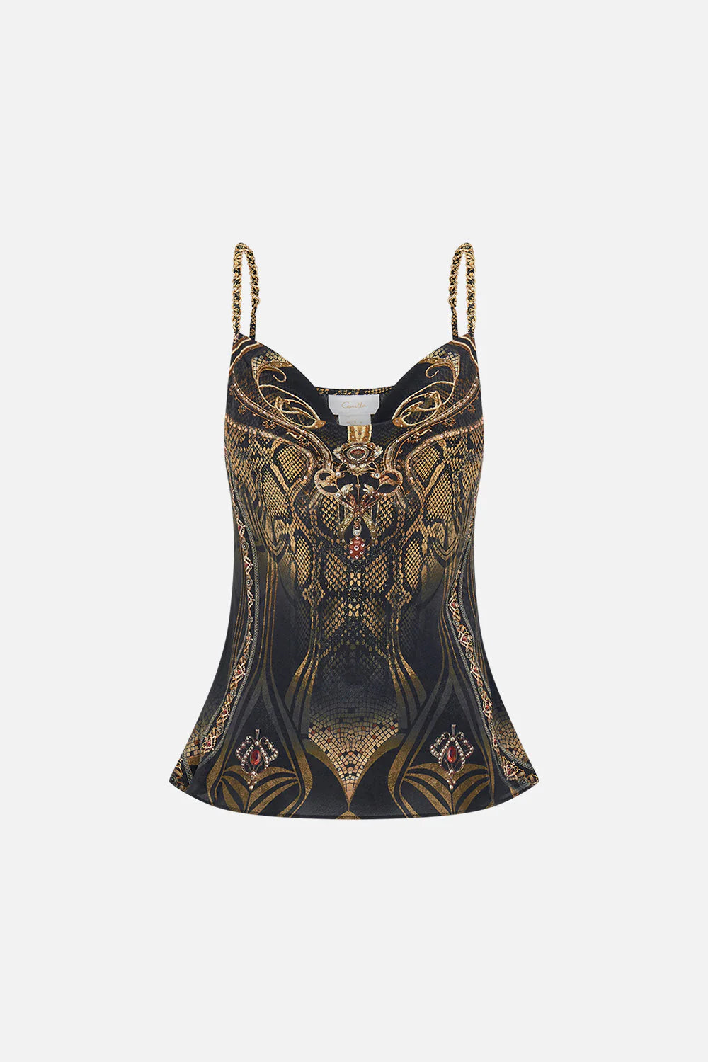 Bias Cami Top - Nouveau Noir Stretch Sleeveless Women's Tank Top for Casual Wear & Layering