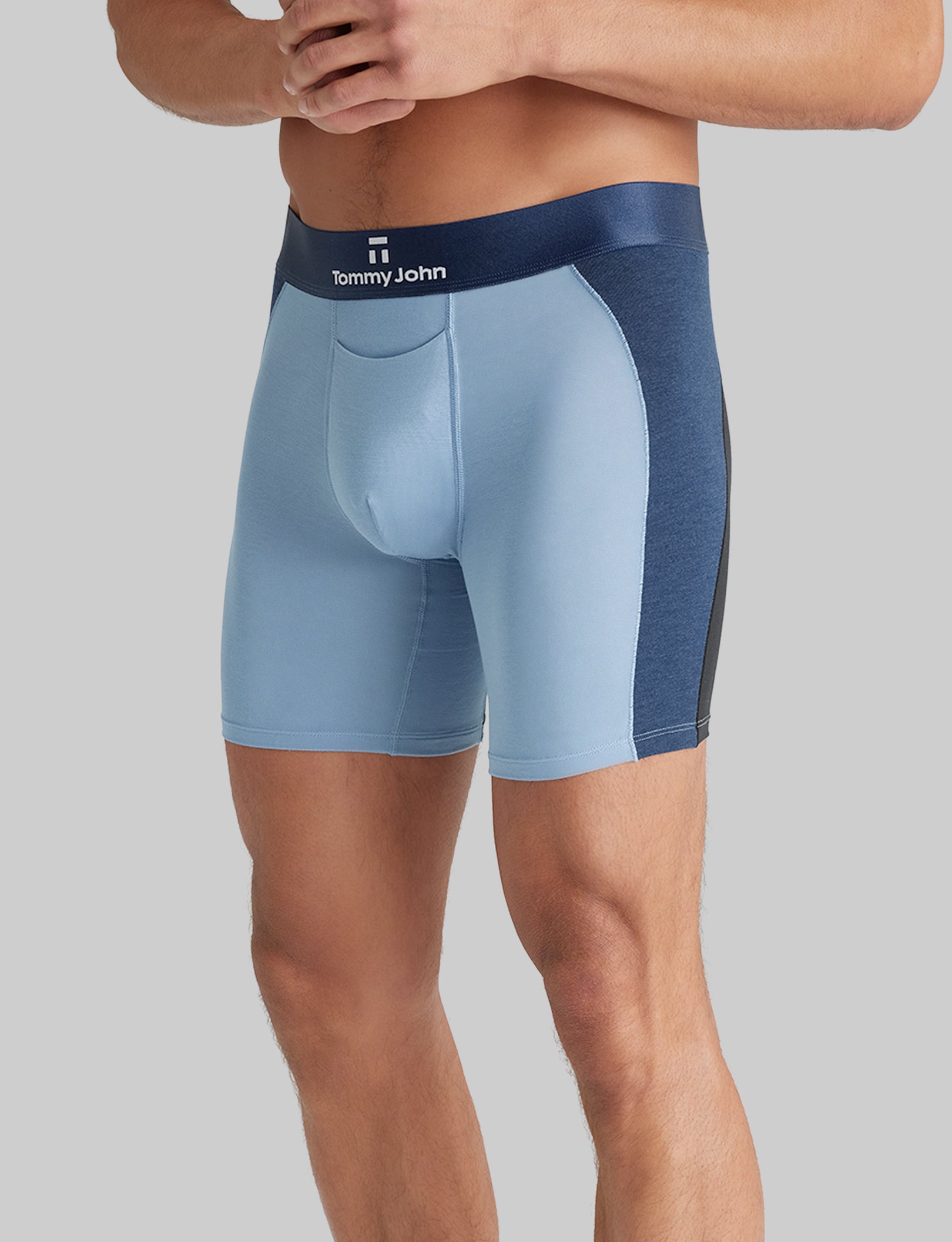 Breathable Second Skin Mid-Length Boxer Briefs - 6 Pack of Ultra Soft Men's Underwear for All-Day Comfort | Perfect for Workouts, Travel & Everyday Wear