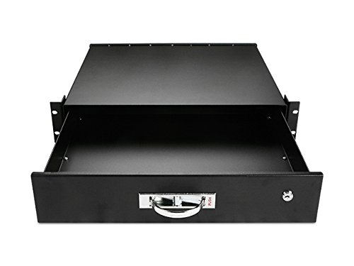 iStarUSA WA-DWR2UB 2U Sliding Drawer with Key Lock - Secure Brown Storage Box for Server Racks & Network Equipment | Ideal for Data Centers, IT Closets & Office Organization