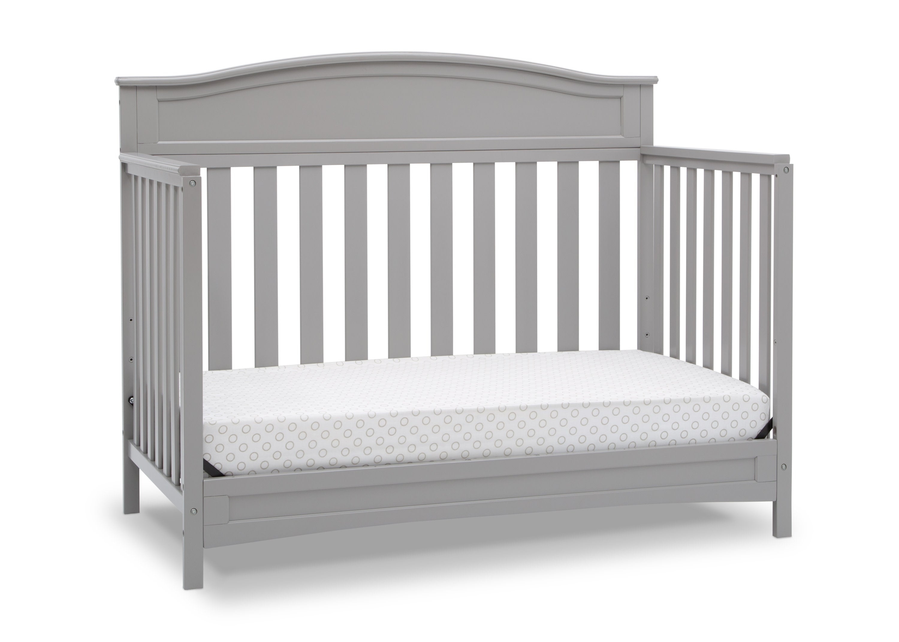 Emery 4-in-1 Convertible Baby Crib - White Nursery Furniture for Toddler to Full Size Bed - Perfect for Modern Nursery & Kids Bedroom Decor