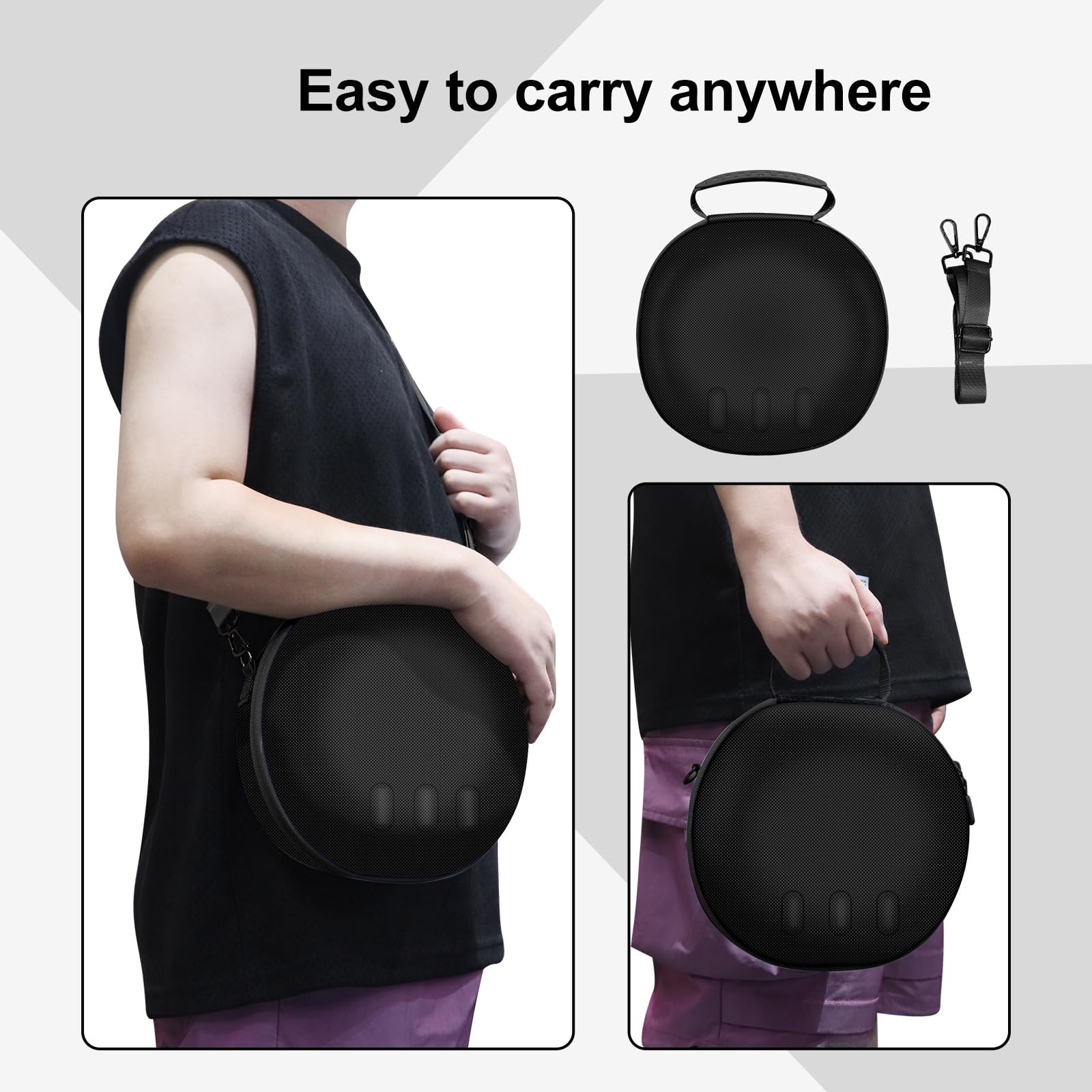 PALUMMA Hard Carrying Case for Oculus Quest 3 - VR Headset Accessories Travel Bag Compatible with Touch Controllers & Accessories - Perfect for Travel, Home Storage & VR Gaming (Black)