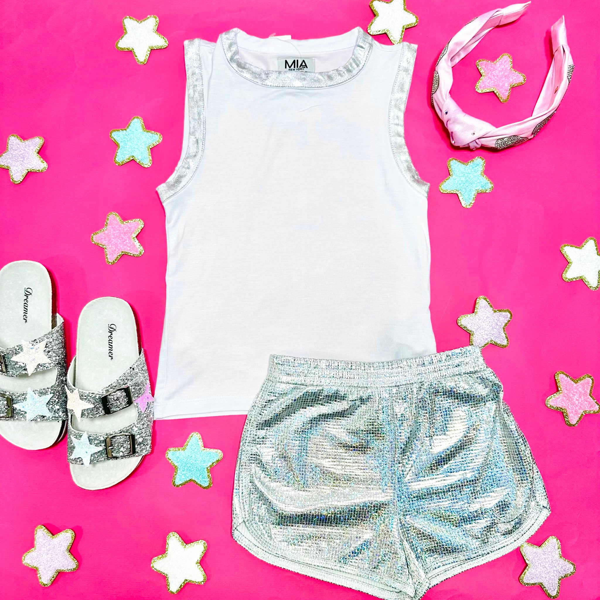 Iridescent Shorts for Women - High Waisted Summer Athletic Running Shorts - Perfect for Gym, Yoga, and Beach Vacations