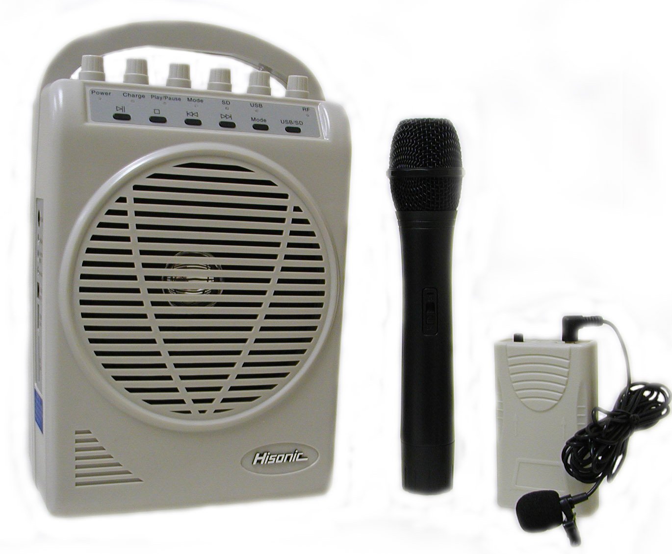 Hisonic HS128MP3 Rechargeable Wireless PA System with USB/SD Port & MP3 Player - Portable Bluetooth Speaker for Outdoor Events, Parties, and Car Travel