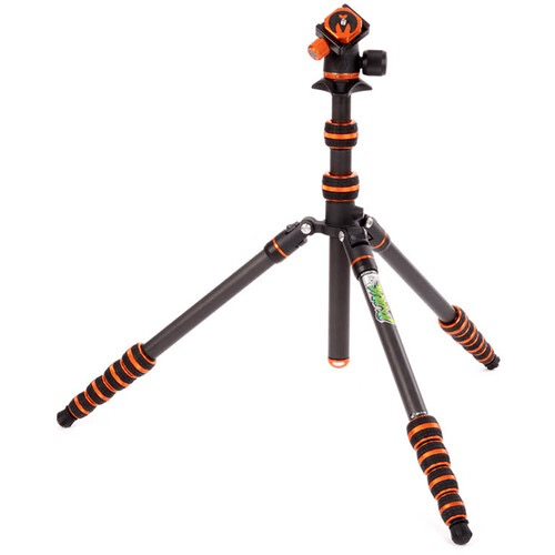 3 Legged Thing Punks Brian 2.0 Carbon Fiber Tripod with AirHed Neo 2.0 Ball Head (Black) - Lightweight Professional Camera Tripod for Travel, Photography & Videography