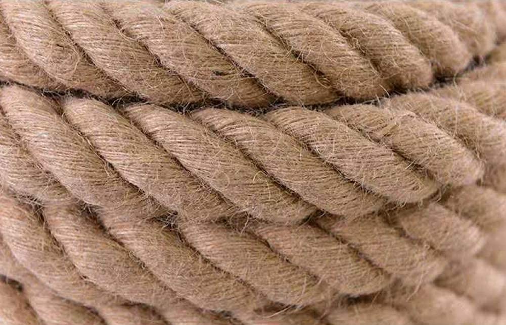 Natural Jute Rope 10m - Eco-Friendly Twisted Manila Hemp Rope for Macrame, DIY Crafts, Gardening & Home Decor - Perfect for Wall Hangings, Plant Hangers & Outdoor Decking (28mm Thick, 10m Length)