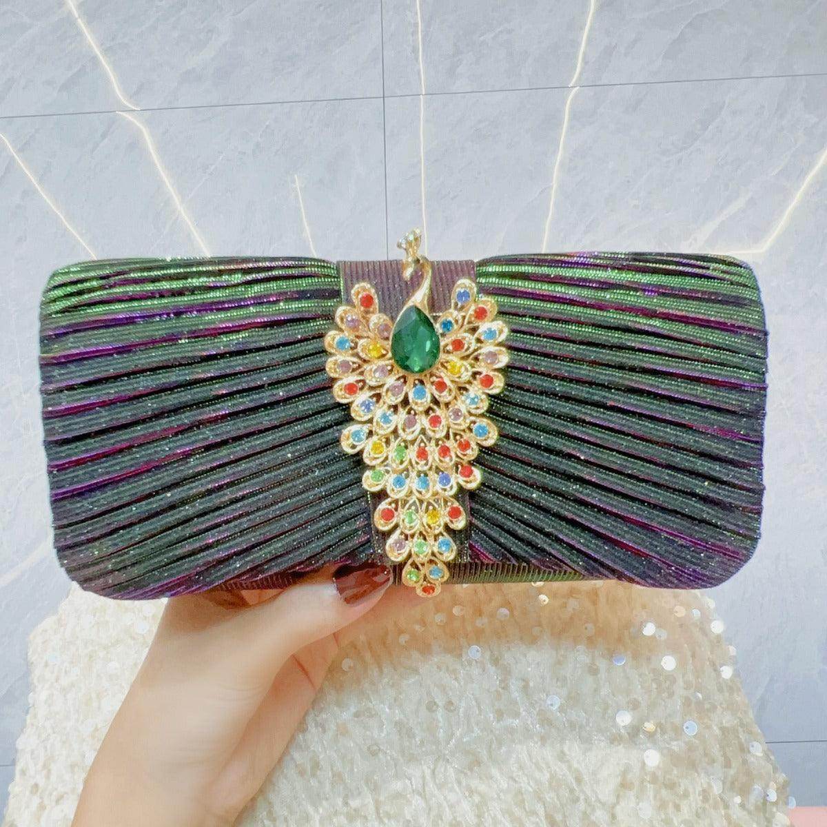 One Shoulder Diagonal Mini Bag for Women - Elegant Dinner Clutch & Evening Dress Purse - Perfect for Parties, Weddings & Night Out Events