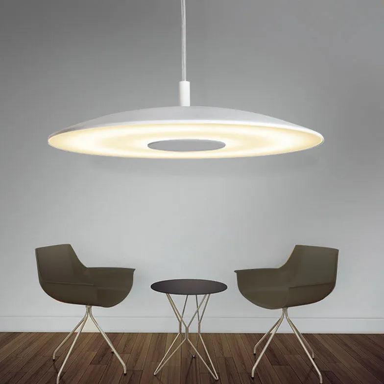 Modern Thin Plate Pendant Light for Dining Room - Minimalist Ceiling Lighting Fixture for Kitchen Island, Breakfast Nook & Contemporary Home Decor