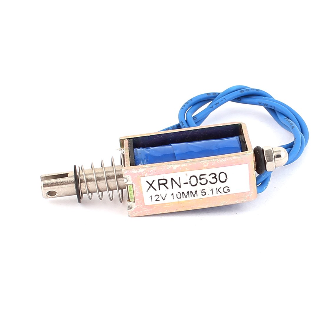 XRN-0530 12V DC Lawn Mower Solenoid Replacement Part - 5.1KG Pull Force, 10mm Stroke Open Frame Electromagnet for Riding Mowers & Tractors (Perfect for Starting System Repairs & Engine Maintenance)