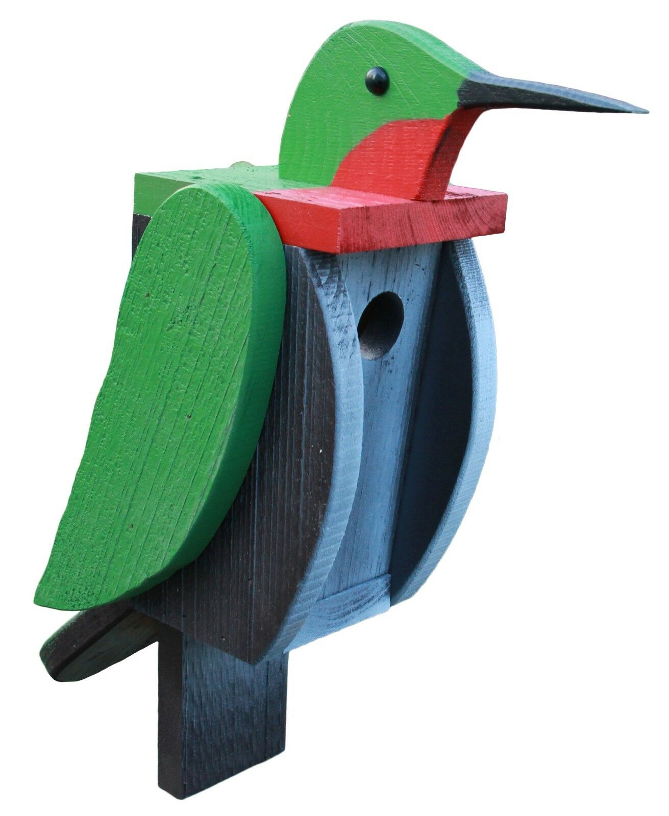 HUMMINGBIRD BIRDHOUSE - Handcrafted Ruby-Throated Hummingbird House for Outdoor Garden Decor - Attract Hummingbirds to Your Backyard or Patio