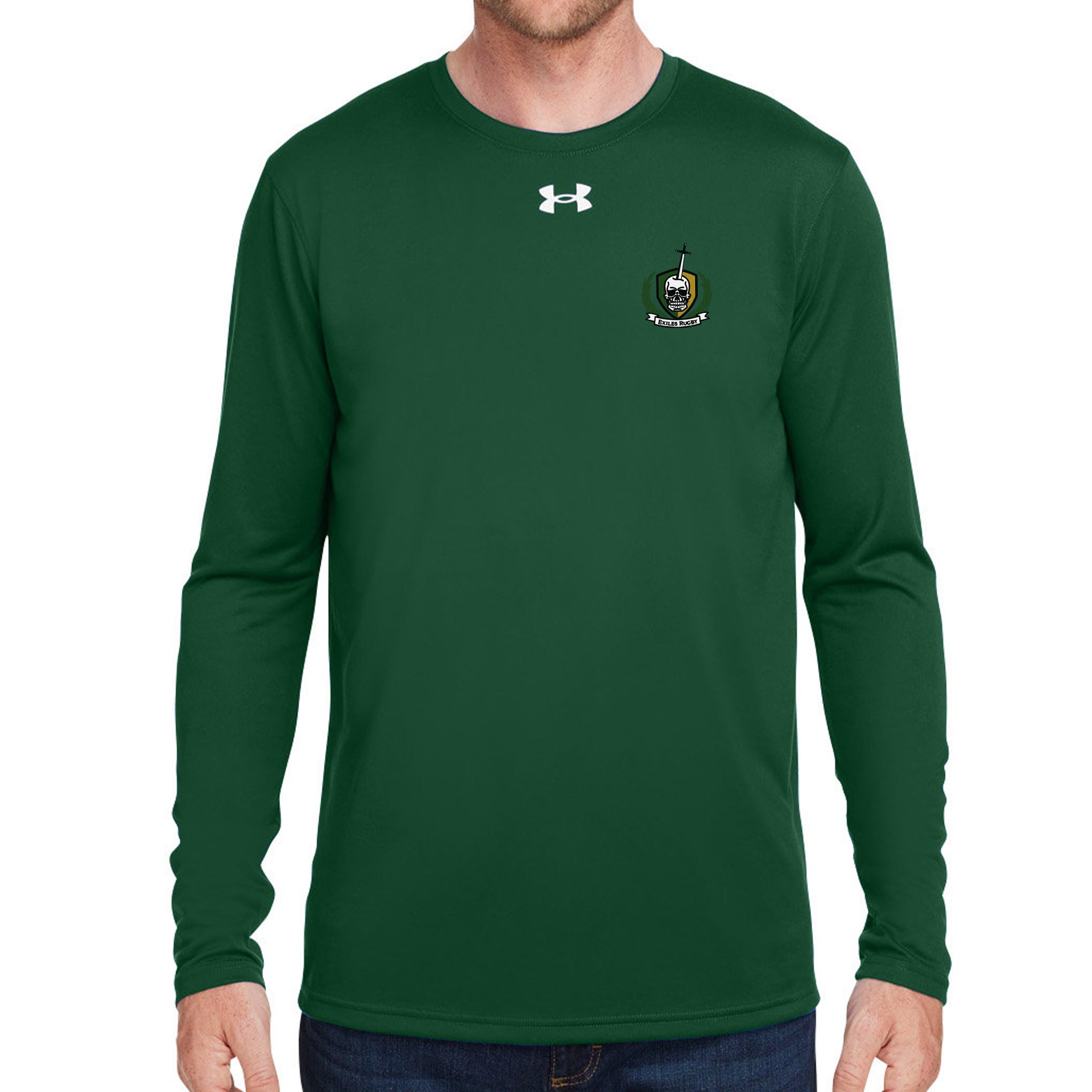 Exiles RFC Long Sleeve Tech T-Shirt for Men - Moisture Wicking, Breathable Performance Shirt for Rugby, Training & Outdoor Activities