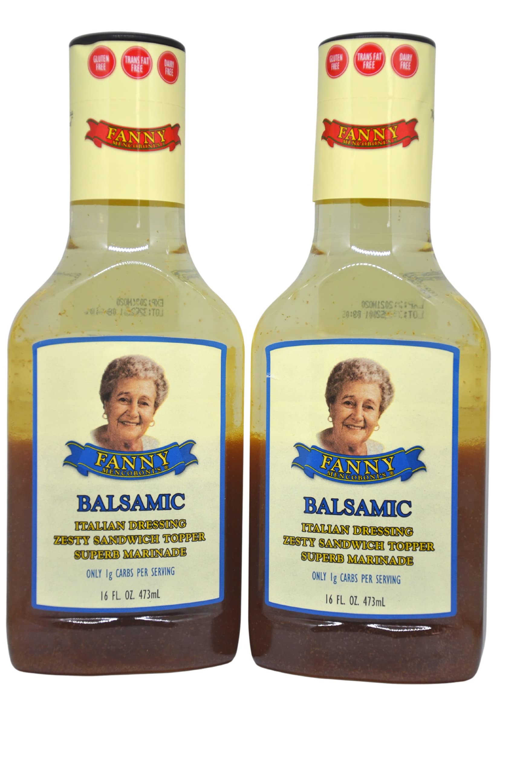 Premium Italian Balsamic Vinegar Salad Dressing - Zesty Sandwich Topper & Marinade - 2 Pack Bundle for Salads, Pasta, Grilled Meats & Family BBQs