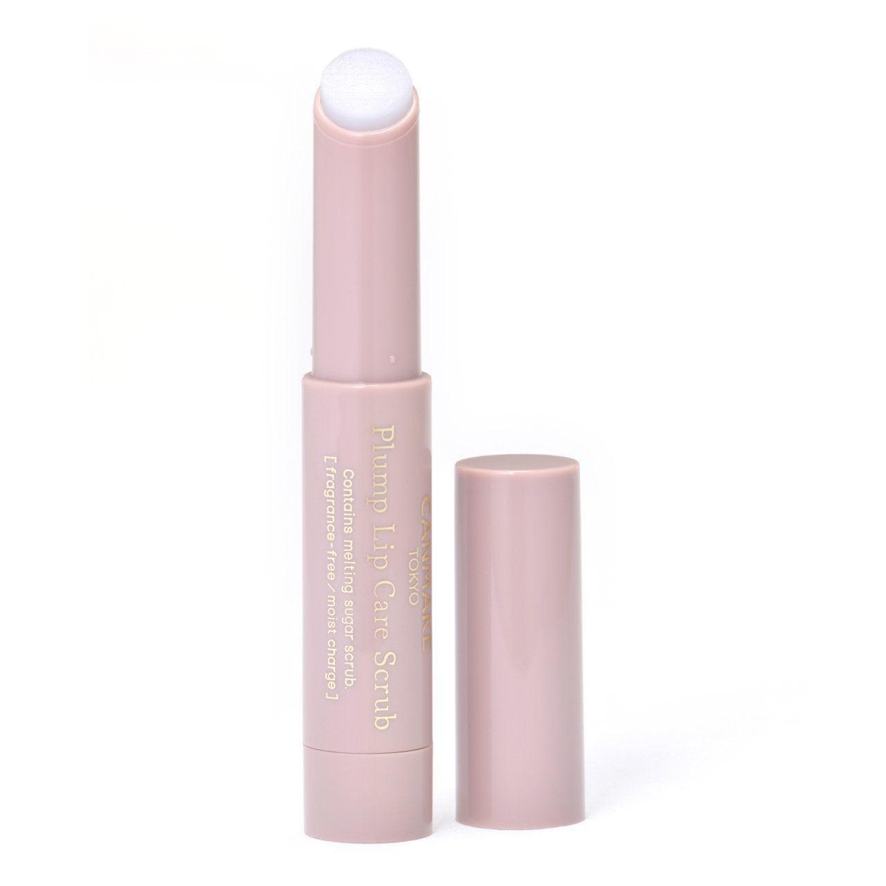 Canmake Tokyo Plump Lip Care Scrub - Sugar Lip Exfoliator 2.7g Clear Pink | Gentle Lip Treatment for Dry, Chapped Lips - Perfect for Daily Lip Care Routine & Makeup Prep