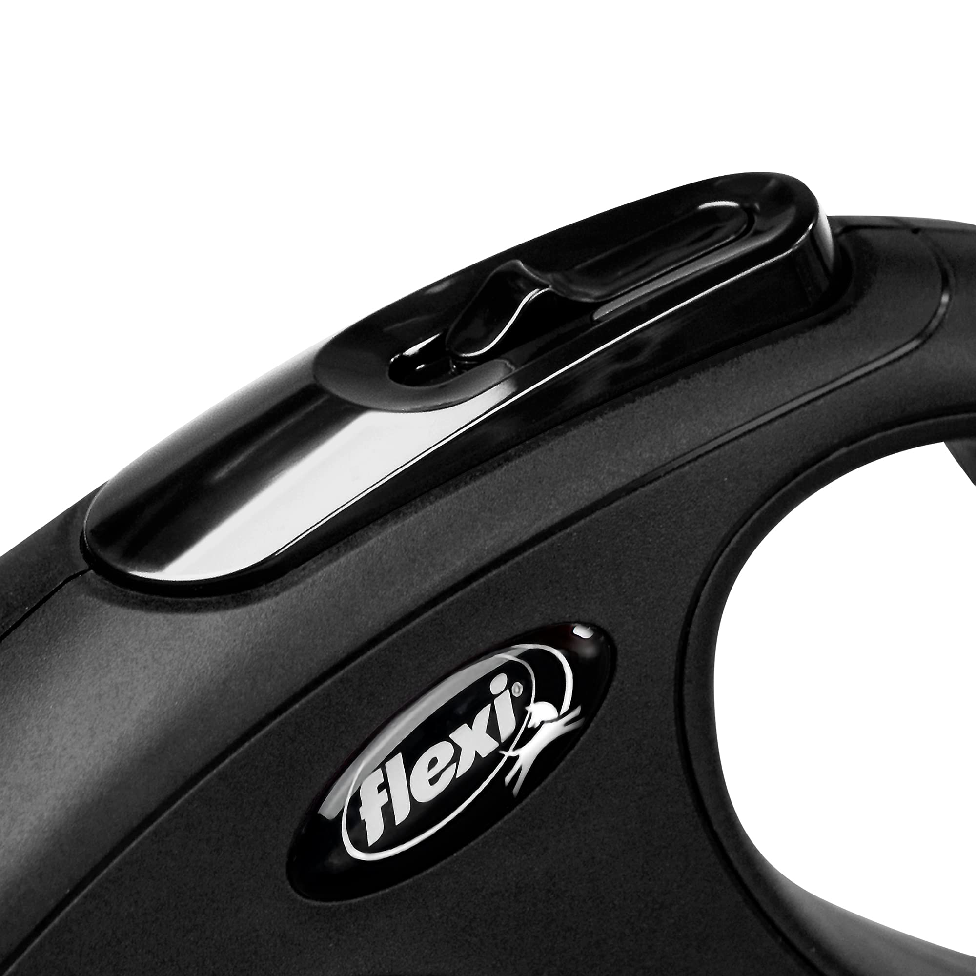 Flexi Automatic Retractable Dog Leash - 16ft Classic Tape for Small Dogs, Durable & Tangle-Free (Black) - Perfect for Walking, Jogging & Outdoor Adventures