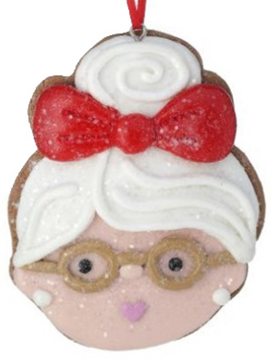 4-Piece Santa or Mrs. Claus Cookie Ornament Set - Christmas Tree Decorations, Holiday Party Favors, DIY Cookie Decorating Kit for Festive Home Decor & Gift Giving