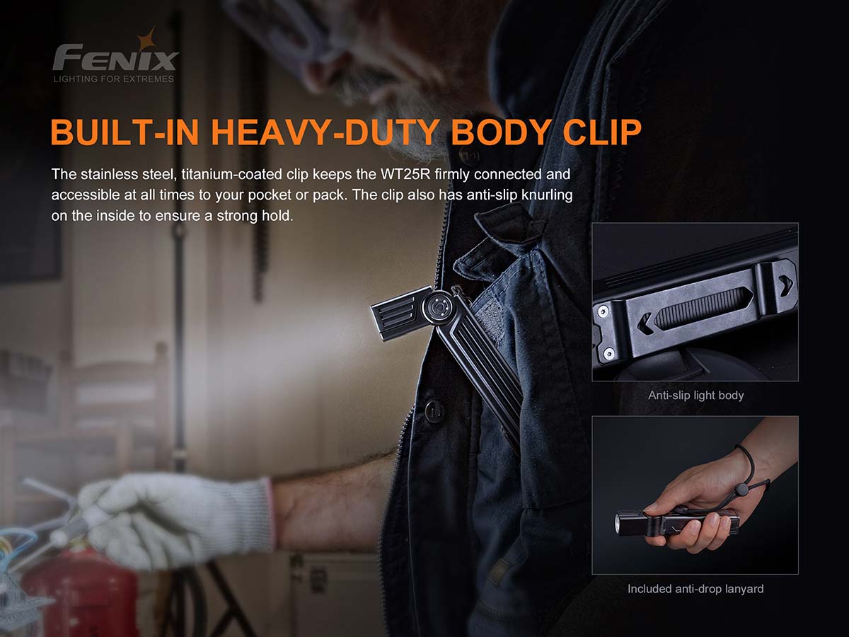 Fenix WT25R Rechargeable Adjustable Headlamp - Bright LED Headlight for Camping, Hiking, Running & Outdoor Adventures