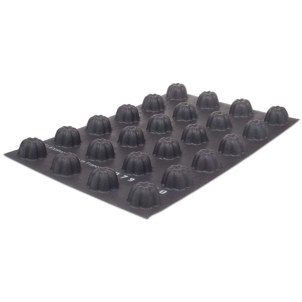 Flexipan Charlottes 24-Cavity Silicone Baking Mold Set - Perfect for Muffins, Cupcakes & Mini Desserts - Ideal for Home Bakers & Professional Chefs