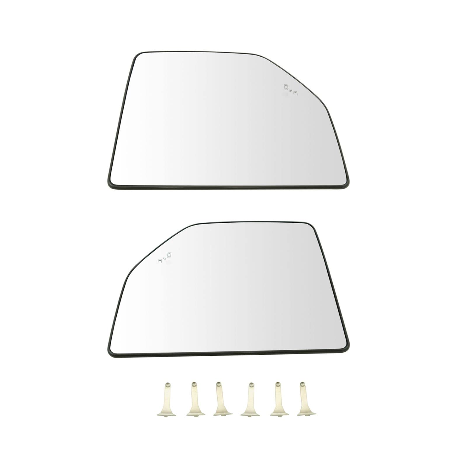 Towing Mirror Glass Heated Blind Spot Upper Pair for F150 Pickup - Enhanced Towing & Night Driving Safety
