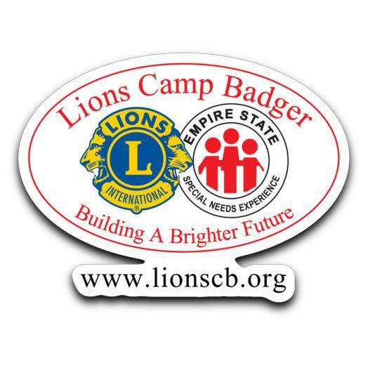 Lions Camp Badger Vinyl Sticker Decal - Waterproof & Durable for Laptops, Cars, Water Bottles - Perfect for Outdoor Adventures & Camping Enthusiasts