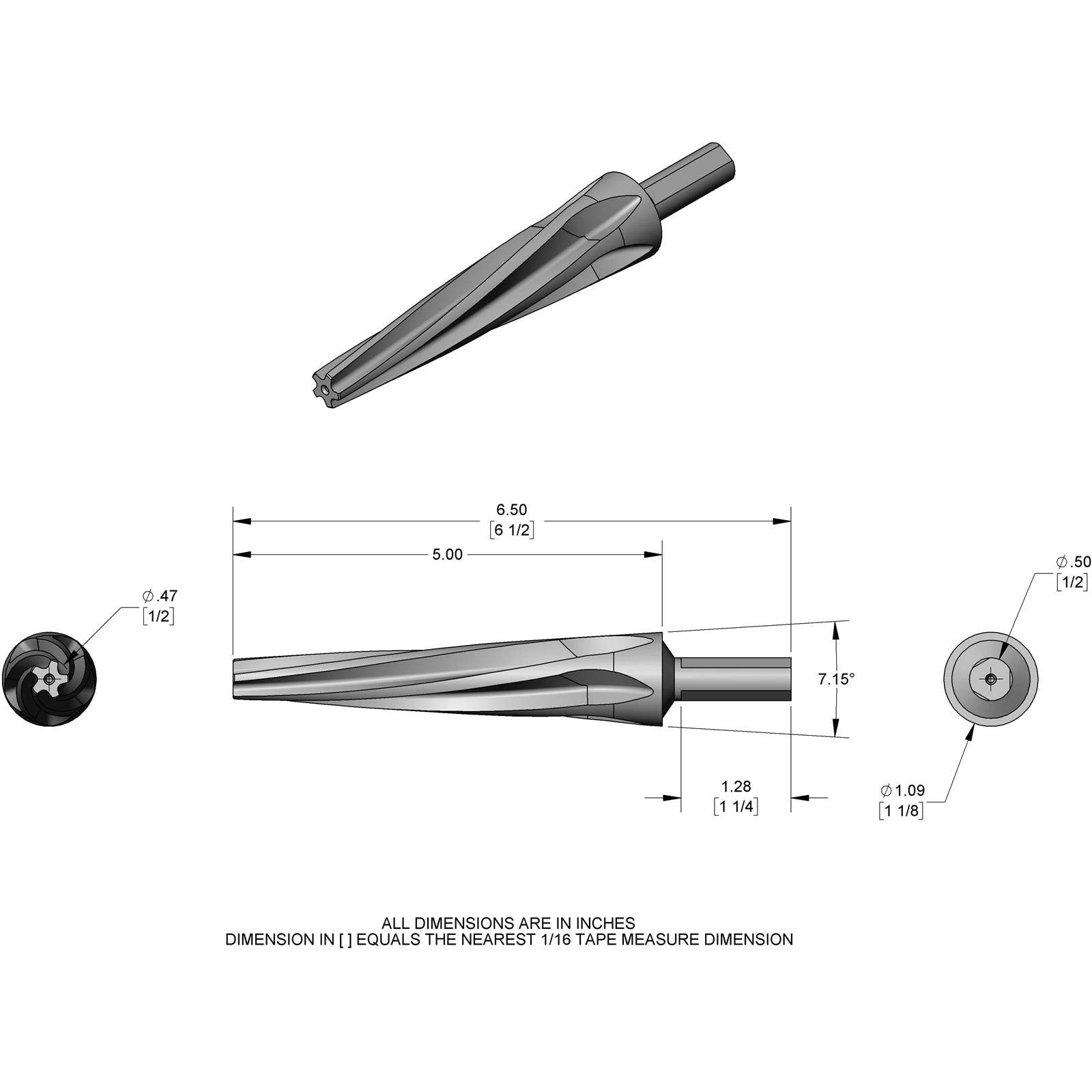 High-Speed Steel Tapered Ball Joint Reamers Set - 7° & 10° Angle for Ball Joints & Tie Rod Ends to Spindles Fitting - 1/2
