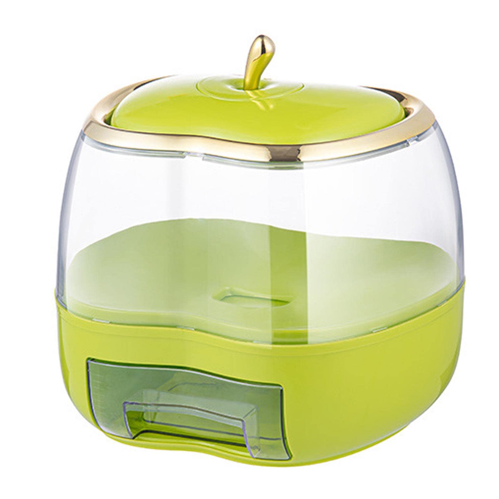 Bothyi Airtight Food Storage Container for Rice, Flour, Cereal & Bread - 5L/1.3 Gallon Kitchen Organizer with Locking Lid - Perfect for Pantry, Countertop & Baking Supplies (Green)