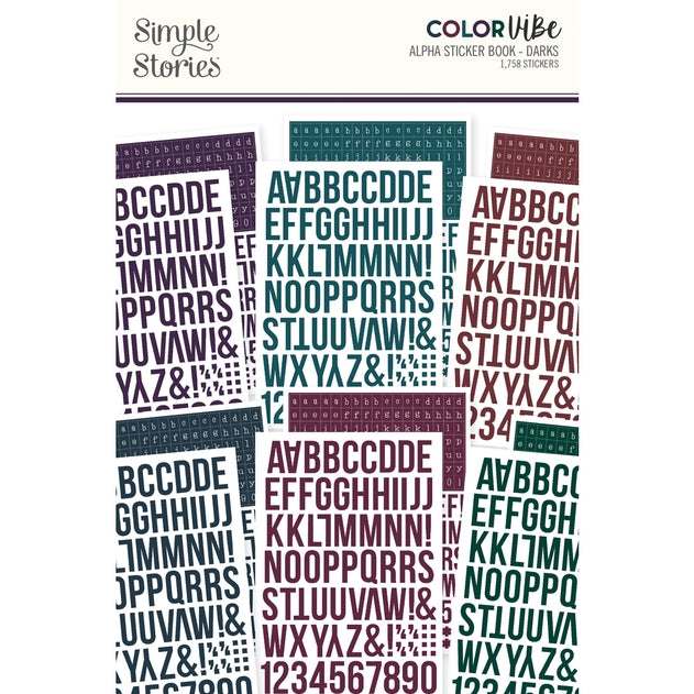 Alphabet Sticker Book - Dark Color Vibe ABC Learning Stickers for Kids, Classroom & Homeschool Decor, Scrapbooking & DIY Crafts