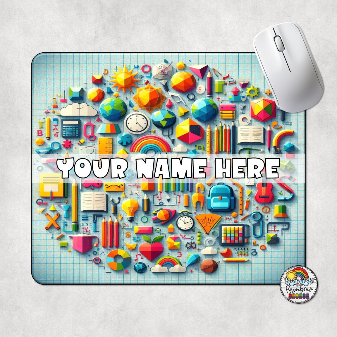 Premium School Supplies Mouse Pad - Non-Slip Desk Mat for Students, Office & Gaming - Ergonomic Comfort for Computers & Laptops