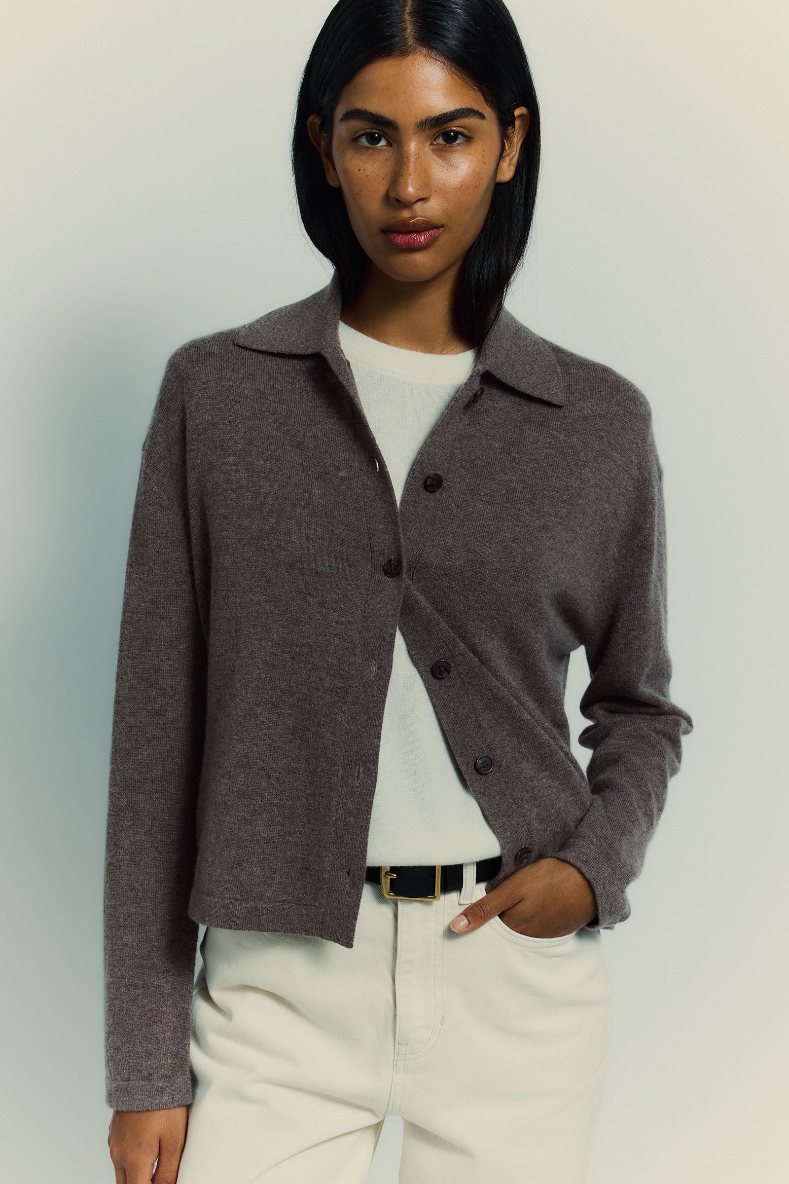 Premium Wool Cashmere Knit Cardigan for Women - Soft & Warm Winter Sweater - Perfect for Office, Travel & Casual Wear