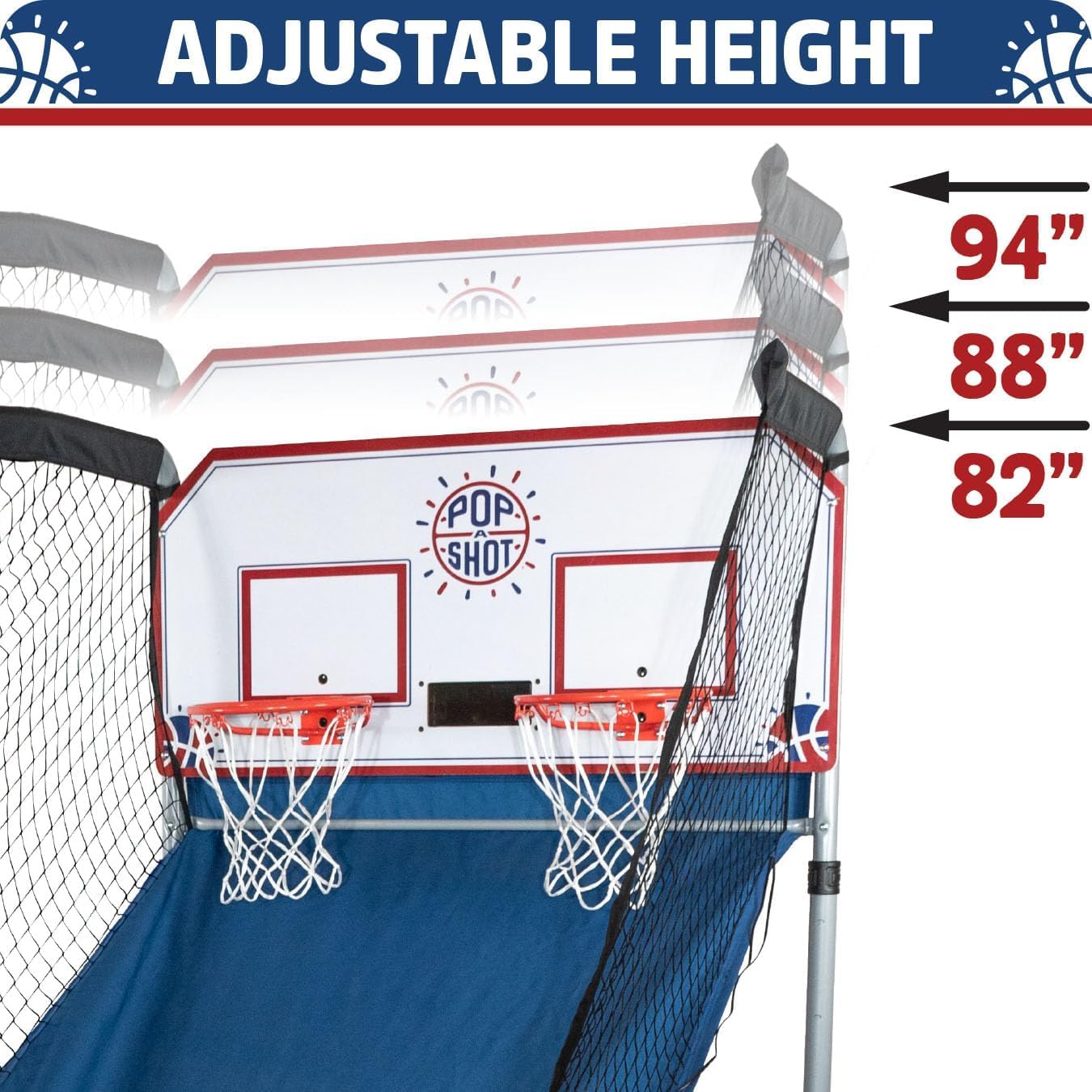 Pop-A-Shot Home Dual Shot Basketball Game - NCAA Georgia Bulldogs Edition with Sensor Scoring, 16 Game Modes, 7 Balls & Foldable Design | Perfect for Game Rooms, Basements & NCAA Fan Gifts