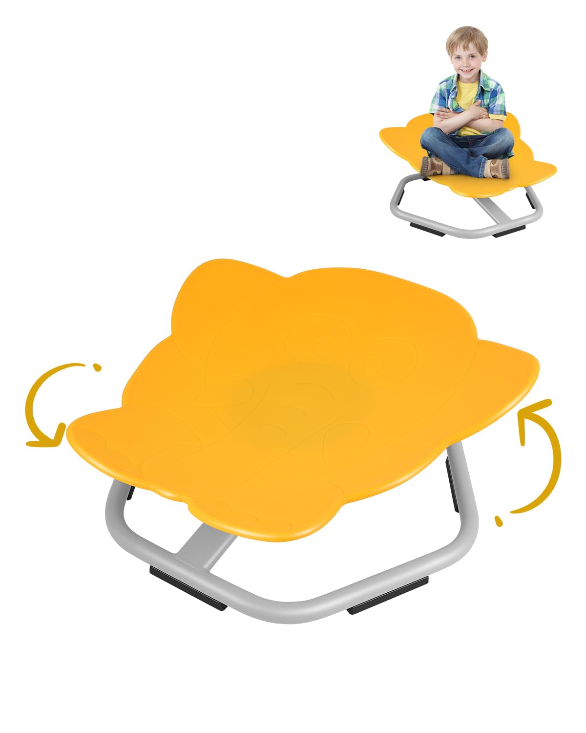 Elephant Swivel Chair for Kids - 220 lbs Capacity Sensory Spinning Chair for Autism, Balance Training & Play - Sit & Spin Fun for Home, Classroom & Therapy Rooms