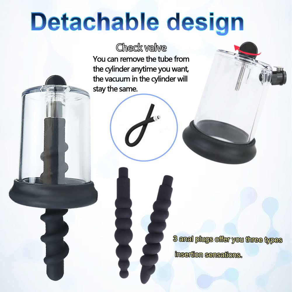 TaRiss Anal Vacuum Pump Manual Anus Enlarger with Butt Plug - Prostate Massager Stimulator for Men & Women - Adult Sex Toy for Experienced Users - Perfect for Solo Play & Couples Pleasure