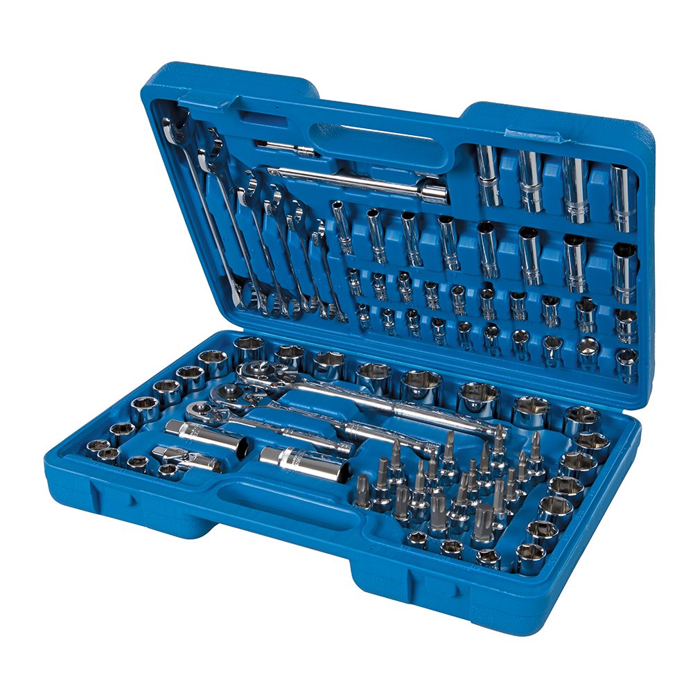 Silverline 90-Piece Professional Mechanics Tool Set - Complete Automotive & DIY Repair Kit for Home, Garage, and Workshop Use