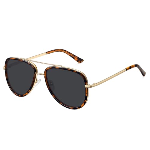 Leopard Frame Grey Lens